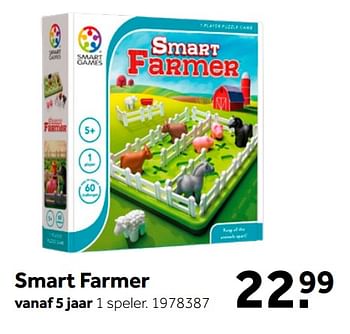 Aanbiedingen Smart farmer - Smart Games - Geldig van 26/09/2020 tot 06/12/2020 bij Intertoys