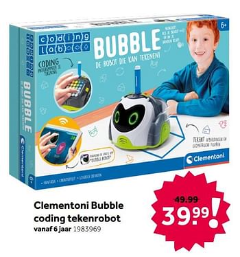 Aanbiedingen Clementoni bubble coding tekenrobot - Clementoni - Geldig van 26/09/2020 tot 06/12/2020 bij Intertoys
