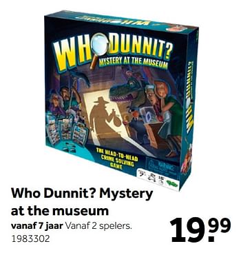 Aanbiedingen Who dunnit? mystery at the museum - Yulu - Geldig van 26/09/2020 tot 06/12/2020 bij Intertoys