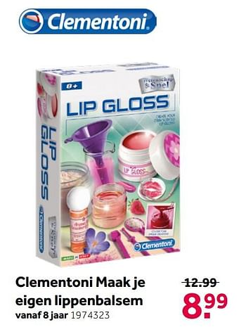 Aanbiedingen Clementoni maak je eigen lippenbalsem - Clementoni - Geldig van 26/09/2020 tot 06/12/2020 bij Intertoys