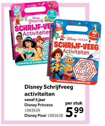 Aanbiedingen Disney schrijfveeg sctiviteiten disney princess - Disney - Geldig van 26/09/2020 tot 06/12/2020 bij Intertoys