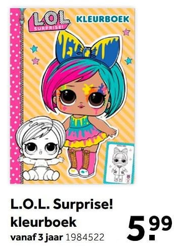 Aanbiedingen L.o.l. surprise! kleurboek - LOL Surprise - Geldig van 26/09/2020 tot 06/12/2020 bij Intertoys