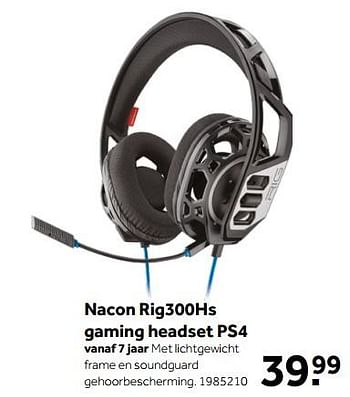 Aanbiedingen Nacon rig300hs gaming headset ps4 - Nacon - Geldig van 26/09/2020 tot 06/12/2020 bij Intertoys