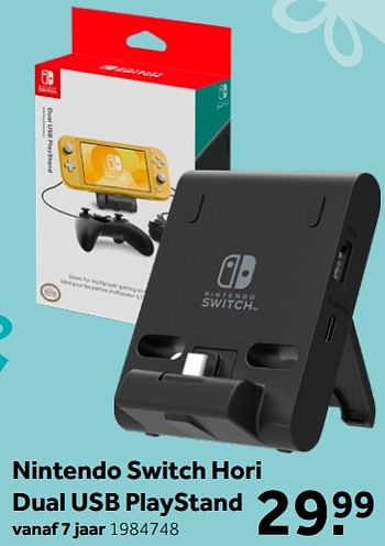 Aanbiedingen Nintendo switch hori dual usb playstand - Nintendo - Geldig van 26/09/2020 tot 06/12/2020 bij Intertoys
