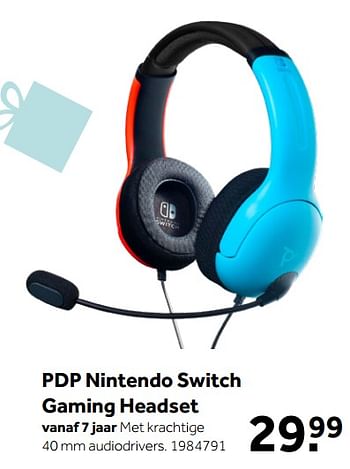 Aanbiedingen Pdp nintendo switch gaming headset - Nintendo - Geldig van 26/09/2020 tot 06/12/2020 bij Intertoys