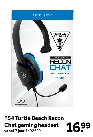 Aanbiedingen Ps4 turtle beach recon chat gaming headset - Turtle Beach - Geldig van 26/09/2020 tot 06/12/2020 bij Intertoys