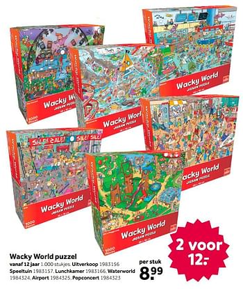 Aanbiedingen Wacky world puzzel uitverkoop - Goliath - Geldig van 26/09/2020 tot 06/12/2020 bij Intertoys