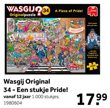 Aanbiedingen Wasgij original 34 - een stukje pride! - Jumbo - Geldig van 26/09/2020 tot 06/12/2020 bij Intertoys