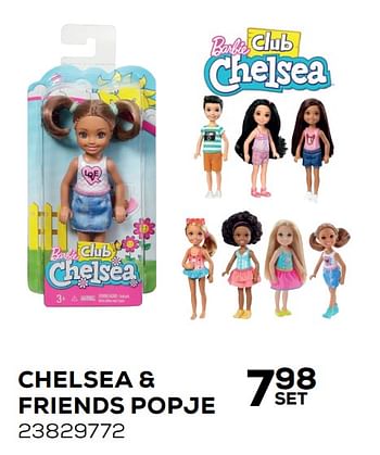 Aanbiedingen Chelsea + friends popje - Mattel - Geldig van 28/10/2020 tot 08/12/2020 bij Supra Bazar