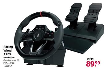 Aanbiedingen Racing wheel apex - Sony - Geldig van 26/09/2020 tot 06/12/2020 bij Intertoys