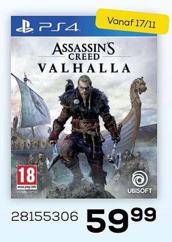 Aanbiedingen Assassins creed valhalla - Ubisoft - Geldig van 28/10/2020 tot 08/12/2020 bij Supra Bazar