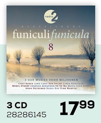 Aanbiedingen Funiculi funicula 3cd 2020 volume 08 - Huismerk - Supra Bazar - Geldig van 28/10/2020 tot 08/12/2020 bij Supra Bazar