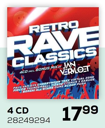 Aanbiedingen Retro rave classics 4cd - Huismerk - Supra Bazar - Geldig van 28/10/2020 tot 08/12/2020 bij Supra Bazar