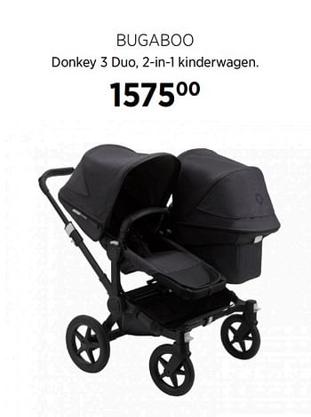 Aanbiedingen Bugaboo donkey 3 duo, 2-in-1 kinderwagen - Bugaboo - Geldig van 16/11/2020 tot 14/12/2020 bij Babypark
