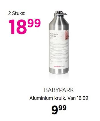 Aanbiedingen Babypark aluminium kruik - Huismerk - Babypark - Geldig van 16/11/2020 tot 14/12/2020 bij Babypark