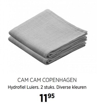 Aanbiedingen Cam cam copenhagen hydrofiel luiers 2 stuks diverse kleuren - Cam Cam  - Geldig van 16/11/2020 tot 14/12/2020 bij Babypark