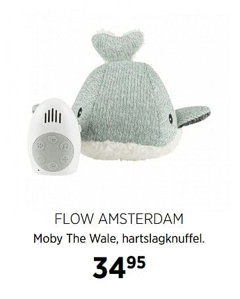 Aanbiedingen Flow amsterdam moby the wale, hartslagknuffel - Flow Amsterdam - Geldig van 16/11/2020 tot 14/12/2020 bij Babypark