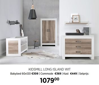 Aanbiedingen Kidsmill long island wit - Kidsmill - Geldig van 16/11/2020 tot 14/12/2020 bij Babypark