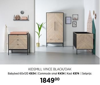 Aanbiedingen Kidsmill vince black-oak - Kidsmill - Geldig van 16/11/2020 tot 14/12/2020 bij Babypark