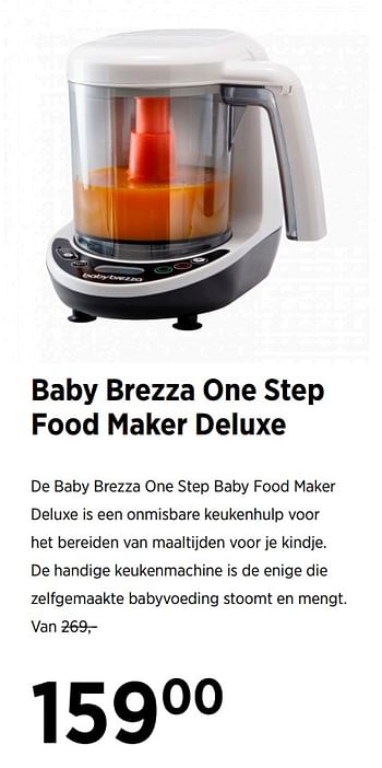 Aanbiedingen Baby brezza one step food maker deluxe - Babybrezza - Geldig van 16/11/2020 tot 14/12/2020 bij Babypark