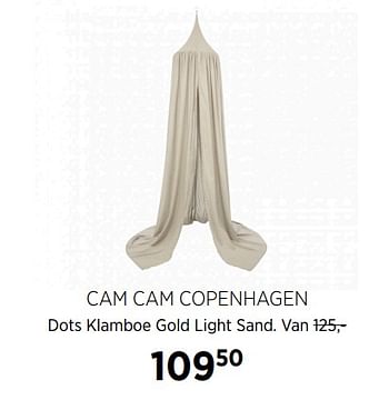 Aanbiedingen Cam cam copenhagen dots klamboe gold light sand - Cam Cam  - Geldig van 16/11/2020 tot 14/12/2020 bij Babypark