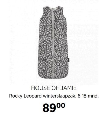 Aanbiedingen House of jamie rocky leopard winterslaapzak. 6-18 mnd - House of Jamie - Geldig van 16/11/2020 tot 14/12/2020 bij Babypark