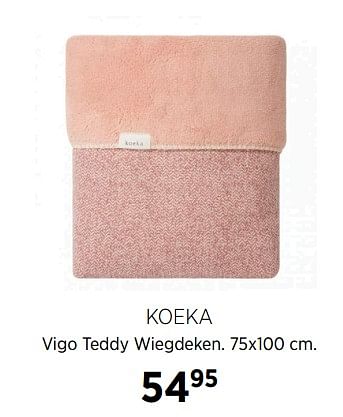 Aanbiedingen Koeka vigo teddy wiegdeken - Koeka - Geldig van 16/11/2020 tot 14/12/2020 bij Babypark