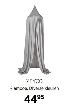 Aanbiedingen Meyco klamboe diverse kleuren - Meyco - Geldig van 16/11/2020 tot 14/12/2020 bij Babypark