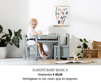 Aanbiedingen Europe baby basic ii klepbankje - Europe baby - Geldig van 16/11/2020 tot 14/12/2020 bij Babypark