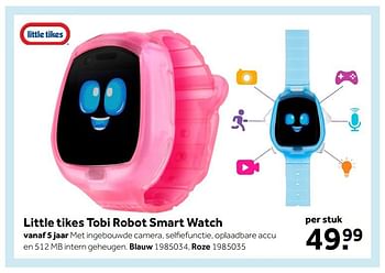 Aanbiedingen Little tikes tobi robot smart watch roze - Little Tikes - Geldig van 26/09/2020 tot 06/12/2020 bij Intertoys