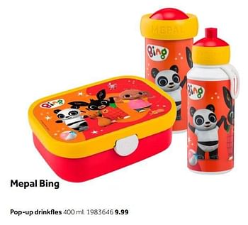 Aanbiedingen Mepal bing pop-up drinkfles - Mepal - Geldig van 26/09/2020 tot 06/12/2020 bij Intertoys