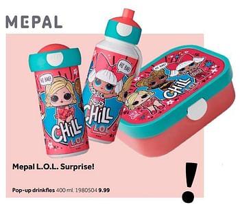 Aanbiedingen Mepal l.o.l. surprise! pop-up drinkfles - Mepal - Geldig van 26/09/2020 tot 06/12/2020 bij Intertoys
