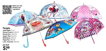 Aanbiedingen Paraplu disney frozen 2 - Disney - Geldig van 26/09/2020 tot 06/12/2020 bij Intertoys