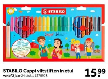 Aanbiedingen Stabilo cappi viltstiften in etui - Stabilo - Geldig van 26/09/2020 tot 06/12/2020 bij Intertoys