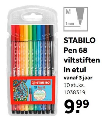 Aanbiedingen Stabilo pen 68 viltstiften in etui - Stabilo - Geldig van 26/09/2020 tot 06/12/2020 bij Intertoys
