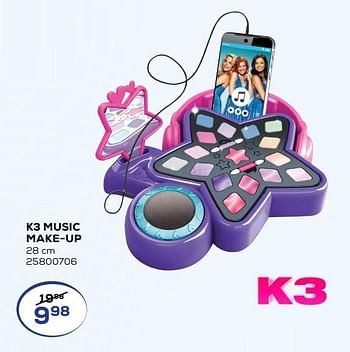 Aanbiedingen K3 music make-up - K3 - Geldig van 28/10/2020 tot 08/12/2020 bij Supra Bazar