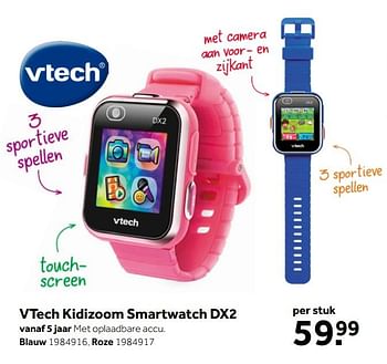 Aanbiedingen Vtech kidizoom smartwatch dx2 roze - Vtech - Geldig van 26/09/2020 tot 06/12/2020 bij Intertoys