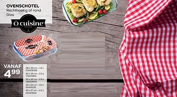 Aanbiedingen Ovenschotel rechthoekig - O'Cuisine - Geldig van 28/10/2020 tot 08/12/2020 bij Supra Bazar