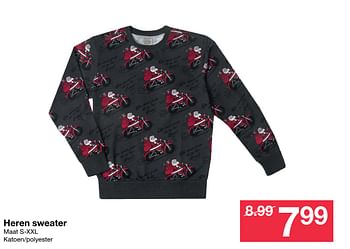 Aanbiedingen Heren sweater - Huismerk - Zeeman  - Geldig van 21/11/2020 tot 27/11/2020 bij Zeeman