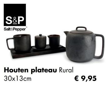 Aanbiedingen Houten plateau - Salt &amp; Pepper - Geldig van 30/11/2020 tot 21/12/2020 bij Multi Bazar