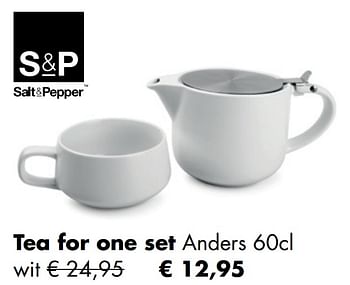 Aanbiedingen Tea for one set wit - Salt &amp; Pepper - Geldig van 30/11/2020 tot 21/12/2020 bij Multi Bazar