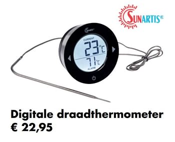 Aanbiedingen Digitale draadthermometer - Sunartis - Geldig van 30/11/2020 tot 21/12/2020 bij Multi Bazar