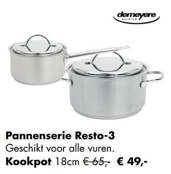 Aanbiedingen Pannenserie resto-3 kookpot - Demeyere - Geldig van 30/11/2020 tot 21/12/2020 bij Multi Bazar