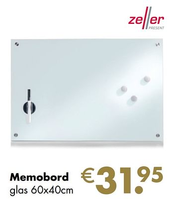 Aanbiedingen Memobord - Zeller Present - Geldig van 30/11/2020 tot 21/12/2020 bij Multi Bazar