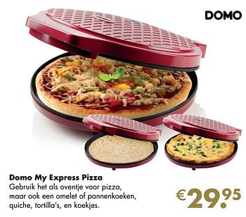 Aanbiedingen Domo my express pizza - Domo elektro - Geldig van 30/11/2020 tot 21/12/2020 bij Multi Bazar