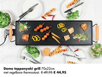 Aanbiedingen Domo teppanyaki grill - Domo elektro - Geldig van 30/11/2020 tot 21/12/2020 bij Multi Bazar