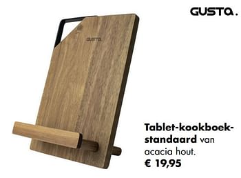 Aanbiedingen Tablet-kookboekstandaard - Gusta - Geldig van 30/11/2020 tot 21/12/2020 bij Multi Bazar