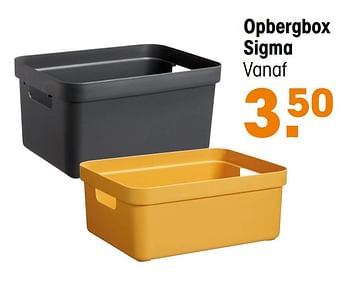 Aanbiedingen Opbergbox sigma - Huismerk - Kwantum - Geldig van 15/09/2020 tot 31/12/2020 bij Kwantum