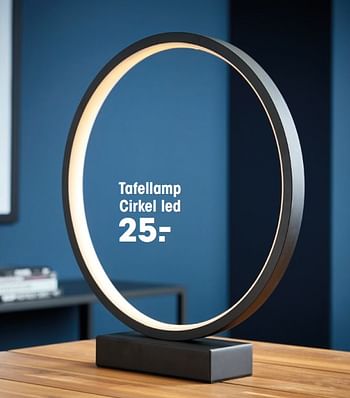 Aanbiedingen Tafellamp cirkel led - Huismerk - Kwantum - Geldig van 15/09/2020 tot 31/12/2020 bij Kwantum