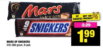 Aanbiedingen Mars of snickers - Huismerk - Big Bazar - Geldig van 30/11/2020 tot 13/12/2020 bij Big Bazar